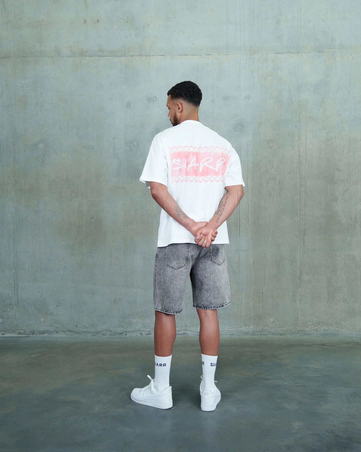 Siarr Pattern Tee White