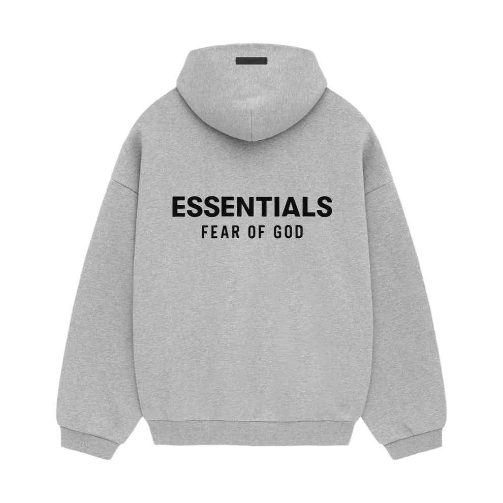 ESSENTIALS AW24 HOODIE 'GREY BLACK’