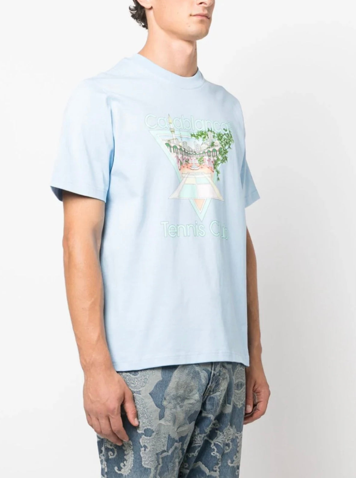 Casablanca Tennis Club Pastelle Tee Baby Blue