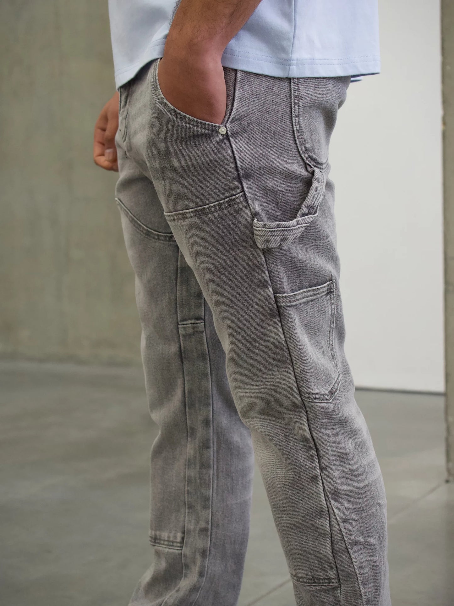 Siarr Carpenter Jeans Light Grey