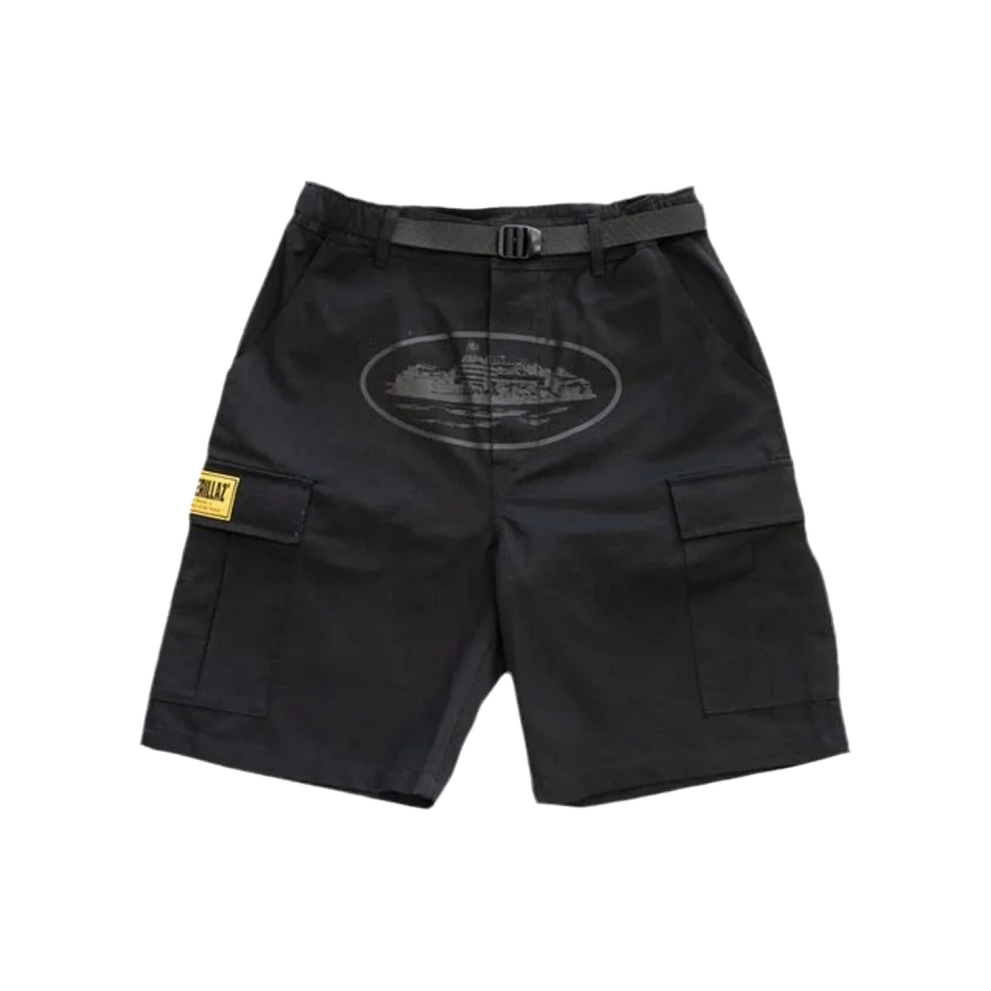 CORTEIZ GUERILLAZ CARGO SHORTS BLACK