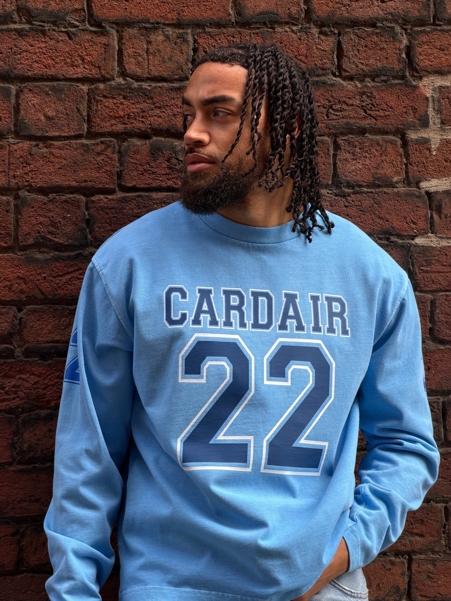 Cardair Varsity Long Sleeve Sky Blue