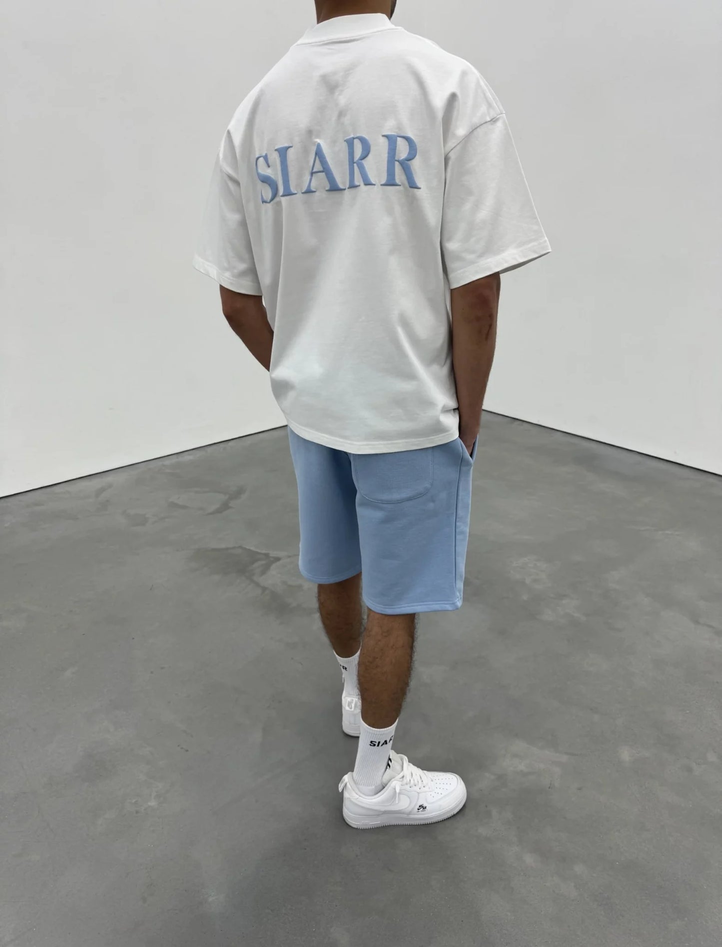 Siarr Puff Tee White Baby Blue