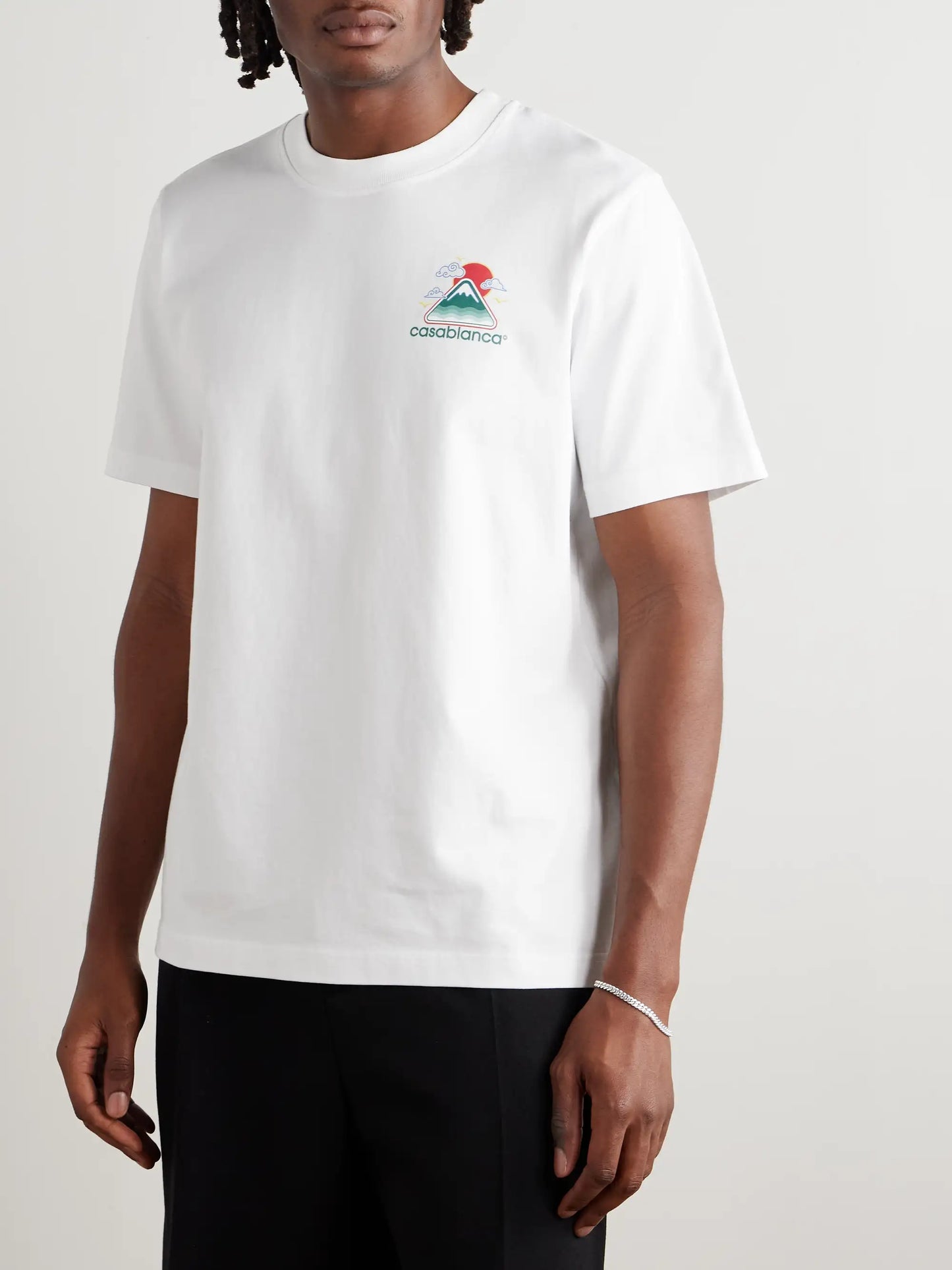 Casablanca Montagne Ondulee Tee White