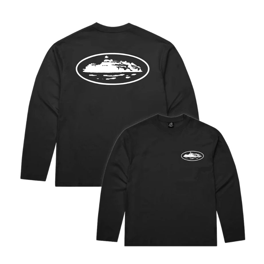 CORTEIZ OG ISLAND LONGSLEEVE TEE BLACK