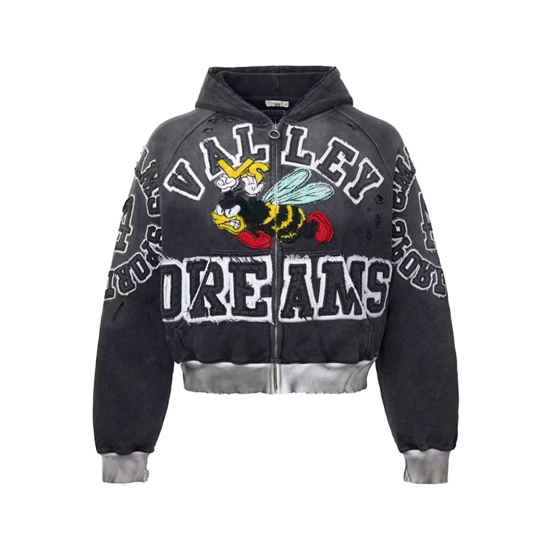 Vale Forever Anthem Zip Up Hoodie Black