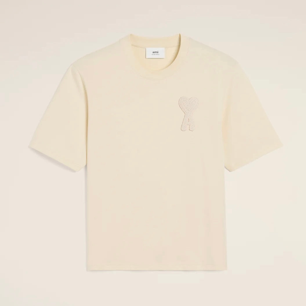 AMI Paris Patch Tee Cream