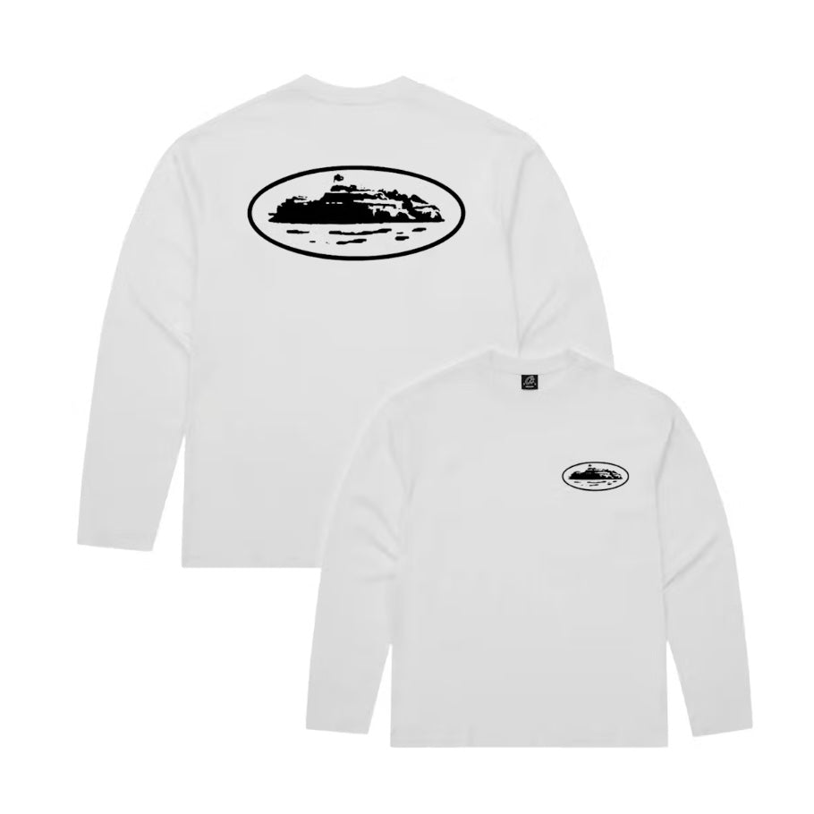 CORTEIZ OG ISLAND LONGSLEEVE TEE WHITE
