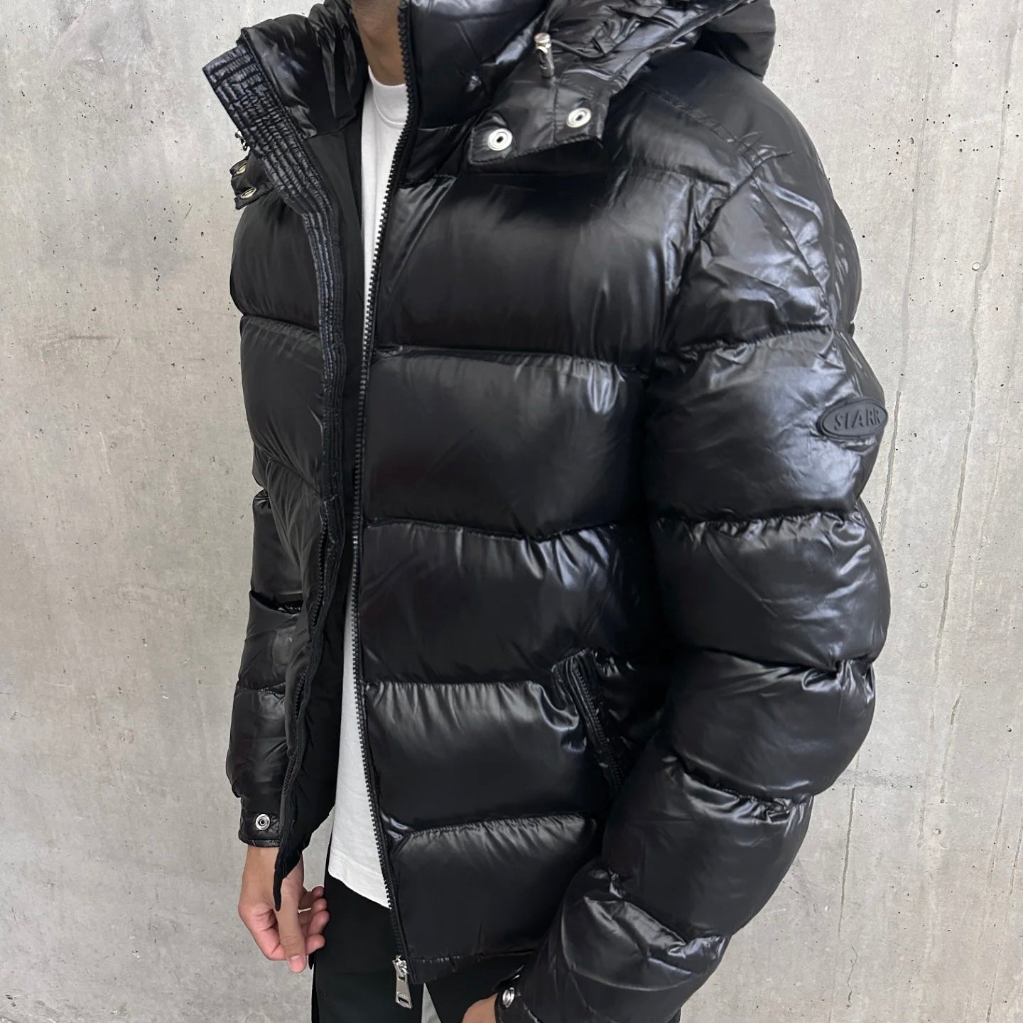 Siarr Heavy Puffer Jacket Black