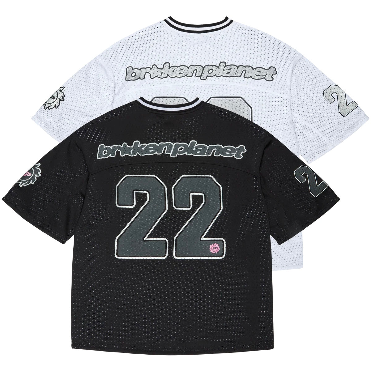 BROKEN PLANET REVERSIBLE MESH JERSEY BLACK WHITE