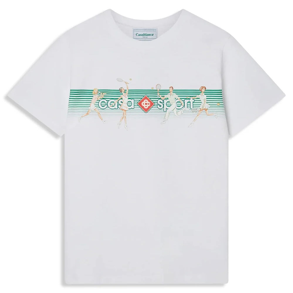 Casablanca Playful Stripes Tee White