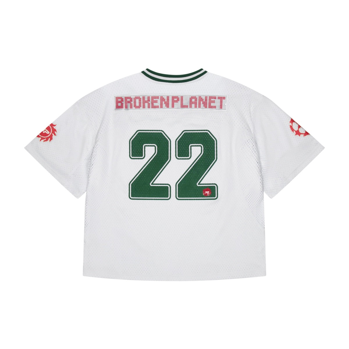 BROKEN PLANET FOOTBALL JERSEY WHITE GREEN
