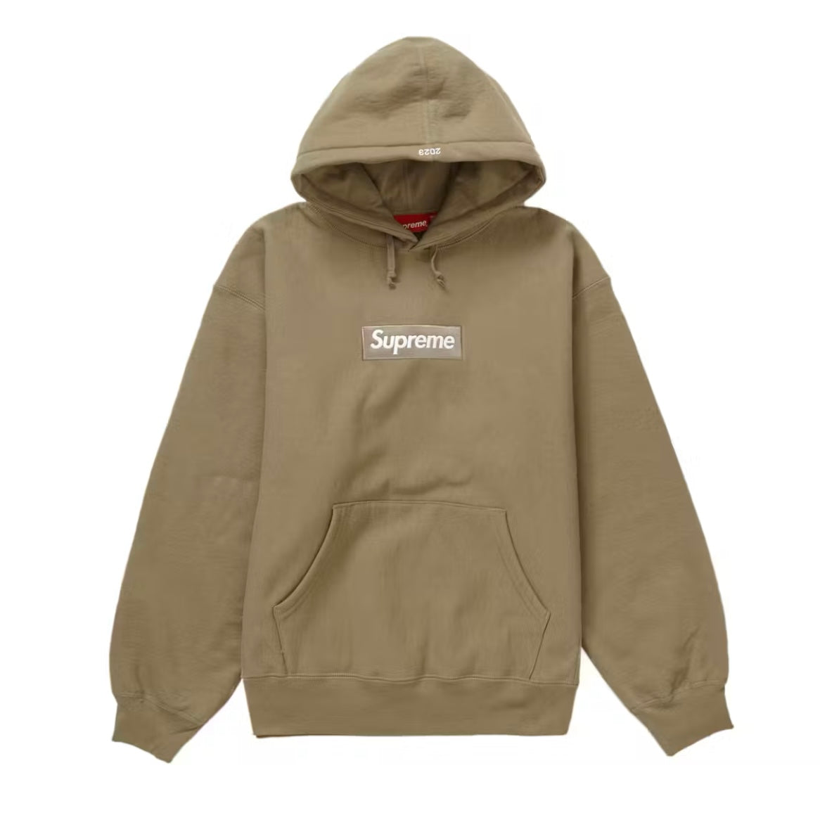 SUPREME BOX LOGO HOODIE DARK SAND FW23
