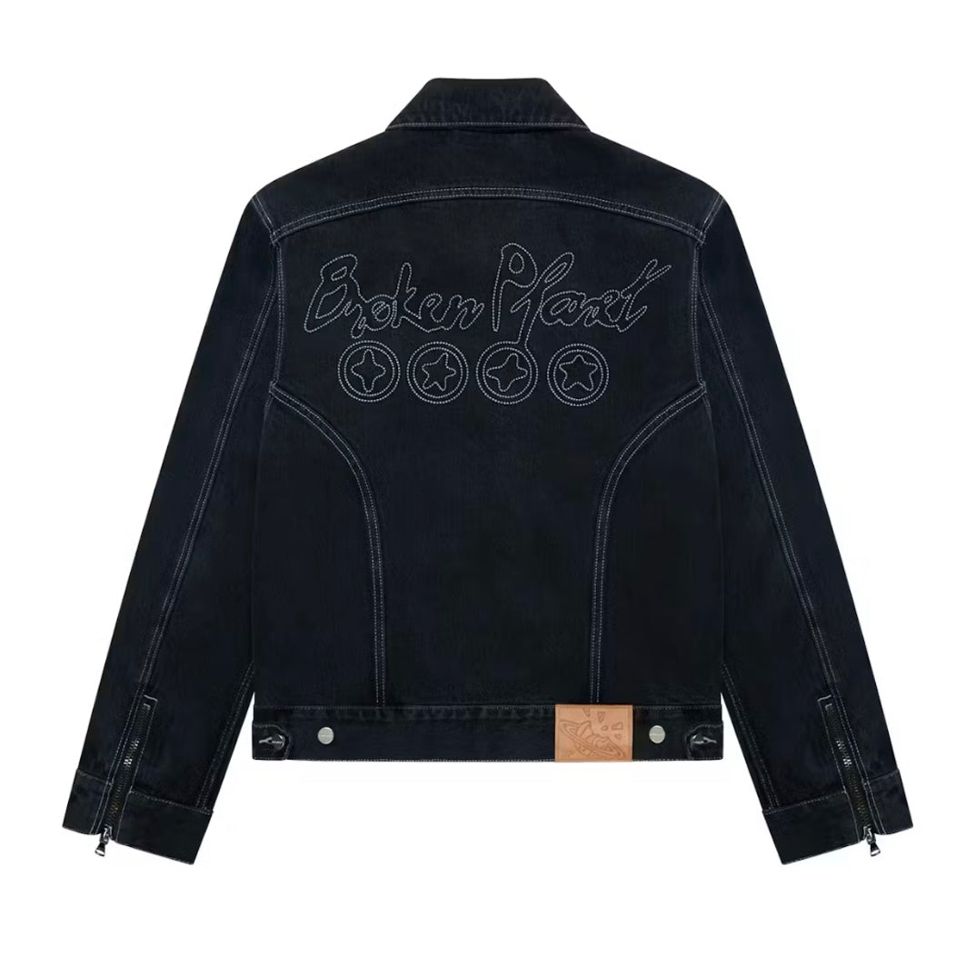 BROKEN PLANET DENIM JACKET WASHED BLACK