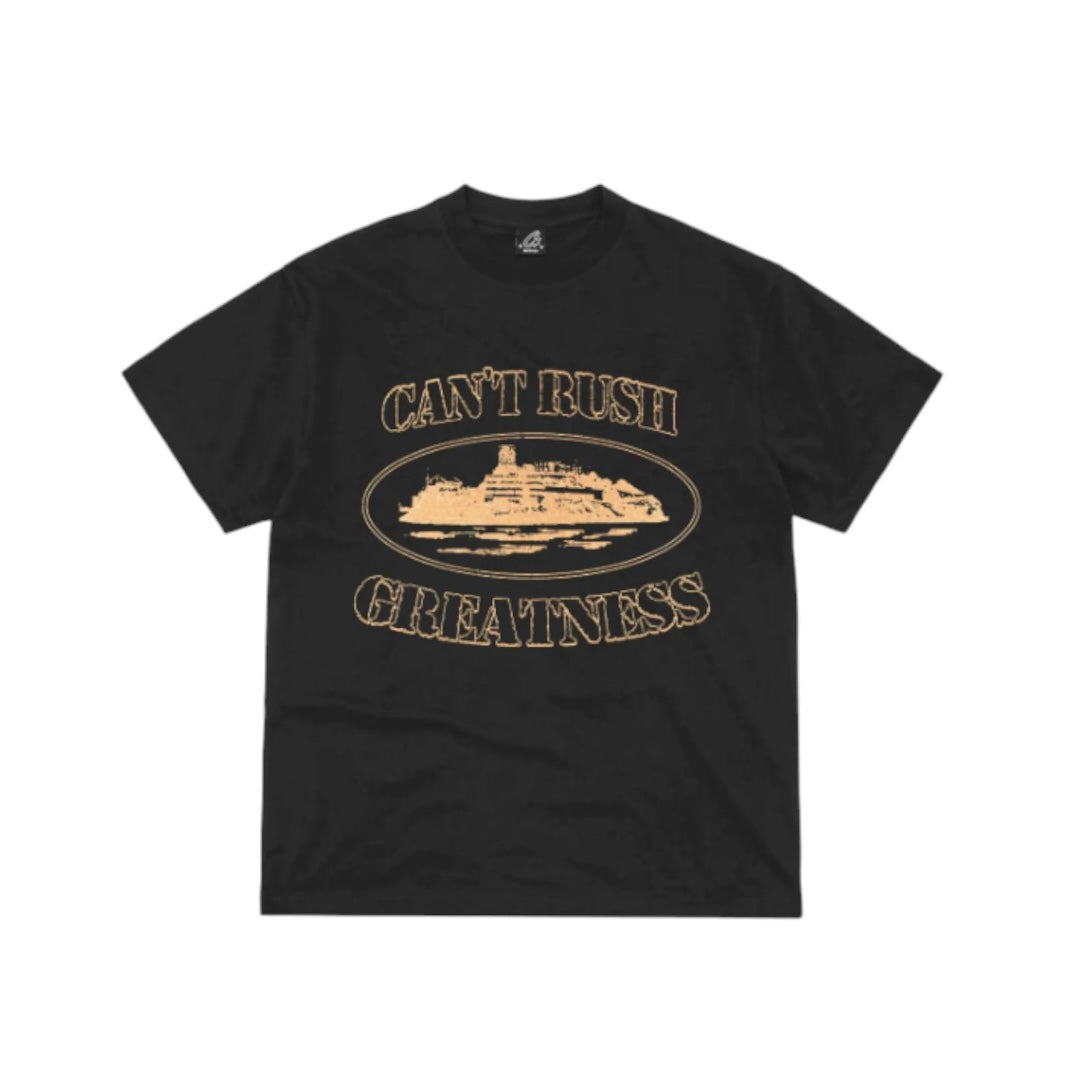 CORTEIZ CENTRAL CEE CAN’T RUSH GREATNESS TEE BLACK (NEW BLANK)