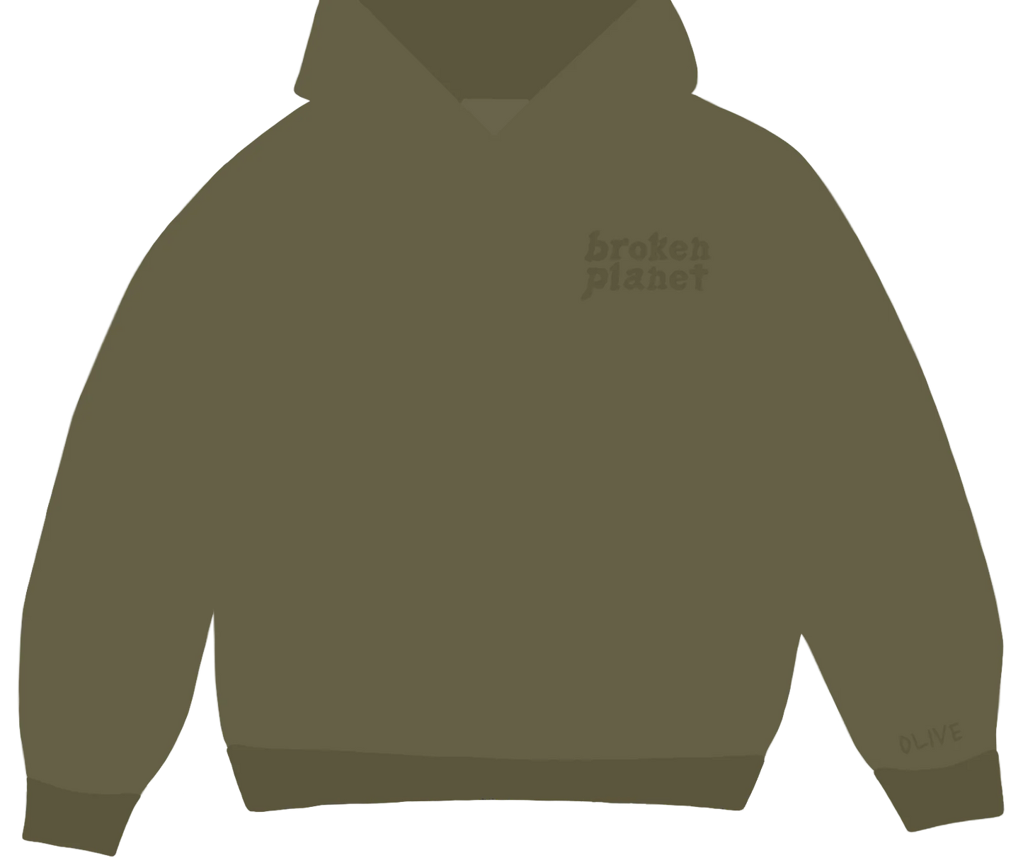 BROKEN PLANET MARKET BASICS HOODIE OLIVE GREEN
