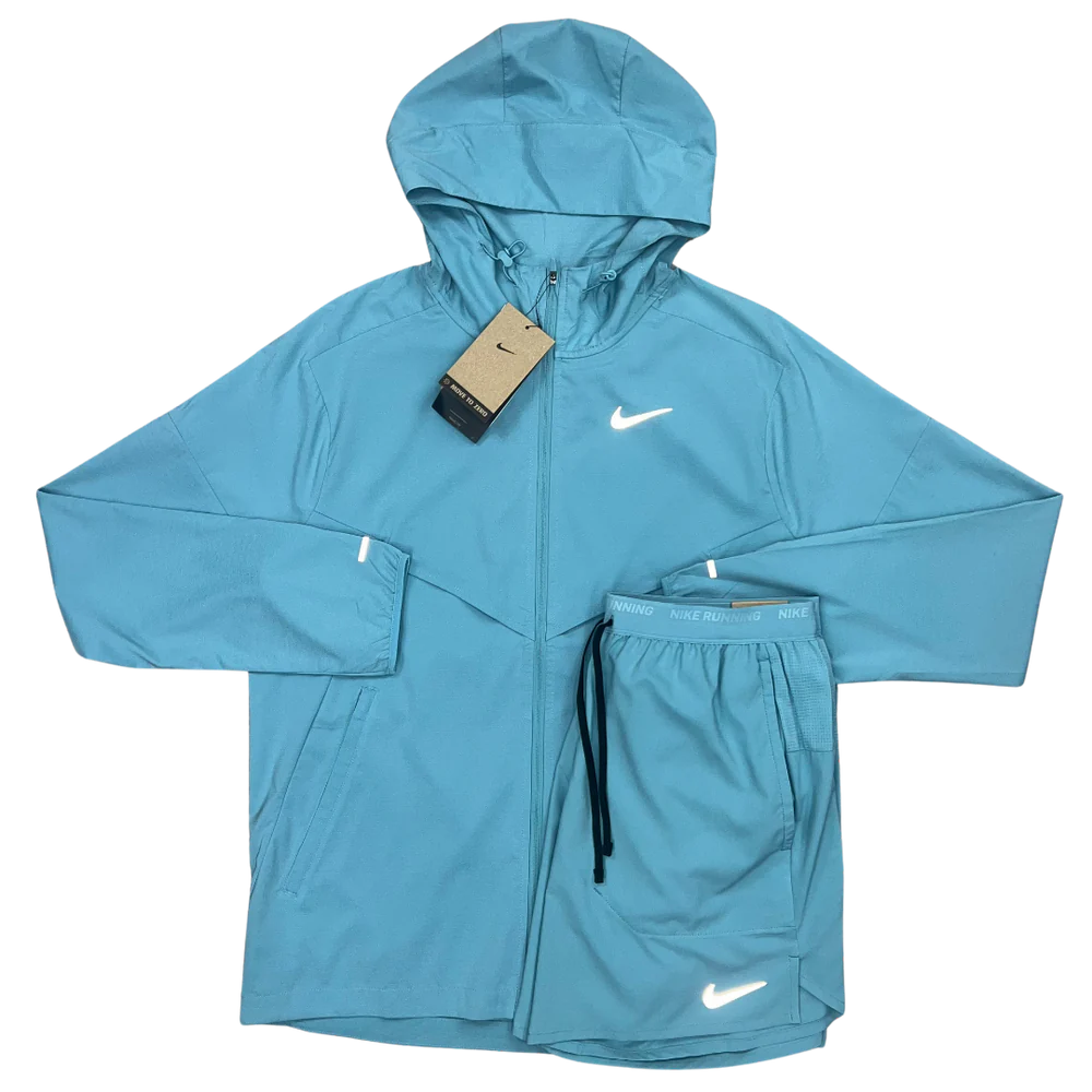 NIKE WINDRUNNER SHORT SET DENIM TURQUOISE Empire Glasgow
