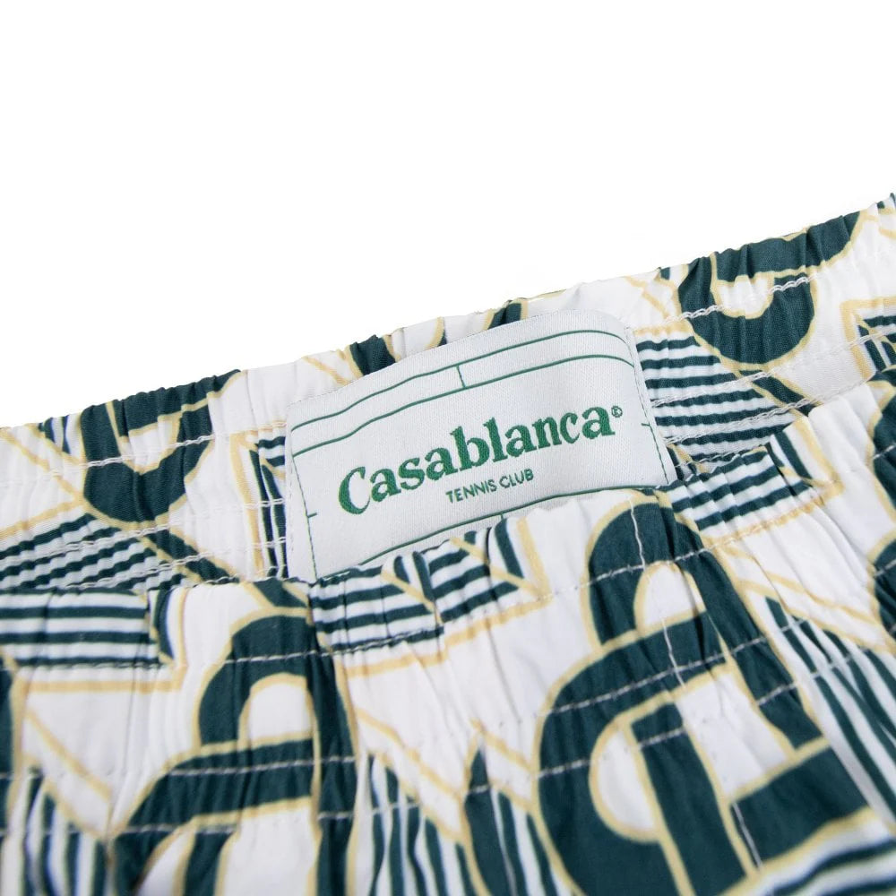 Casablanca Heart Monogram Swim Shorts Green