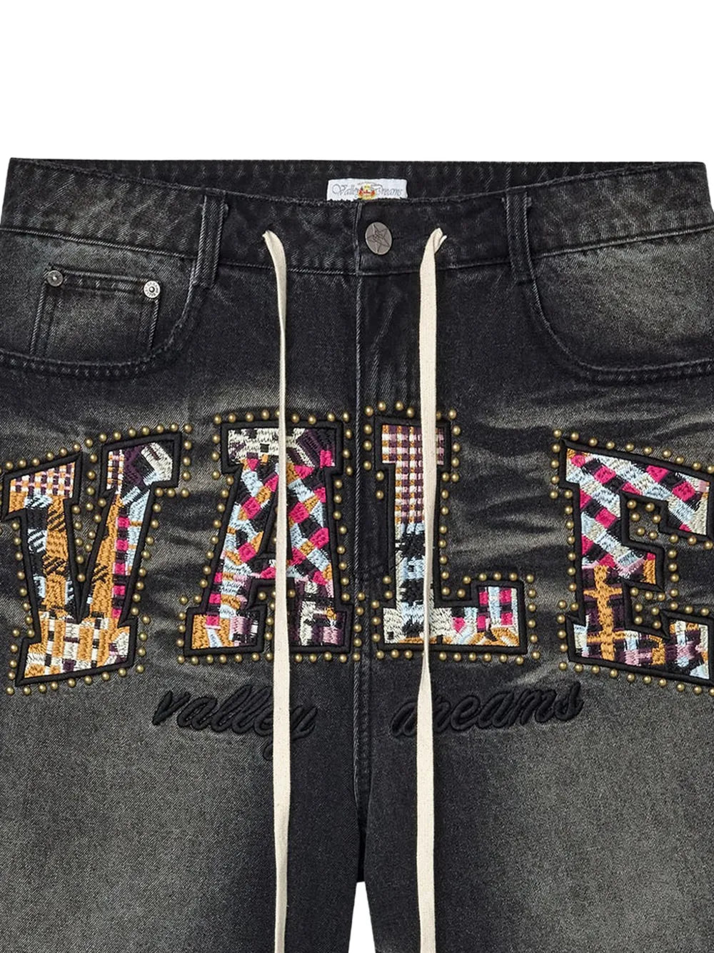 Vale Forever ‘What The’ Denim Jorts Black