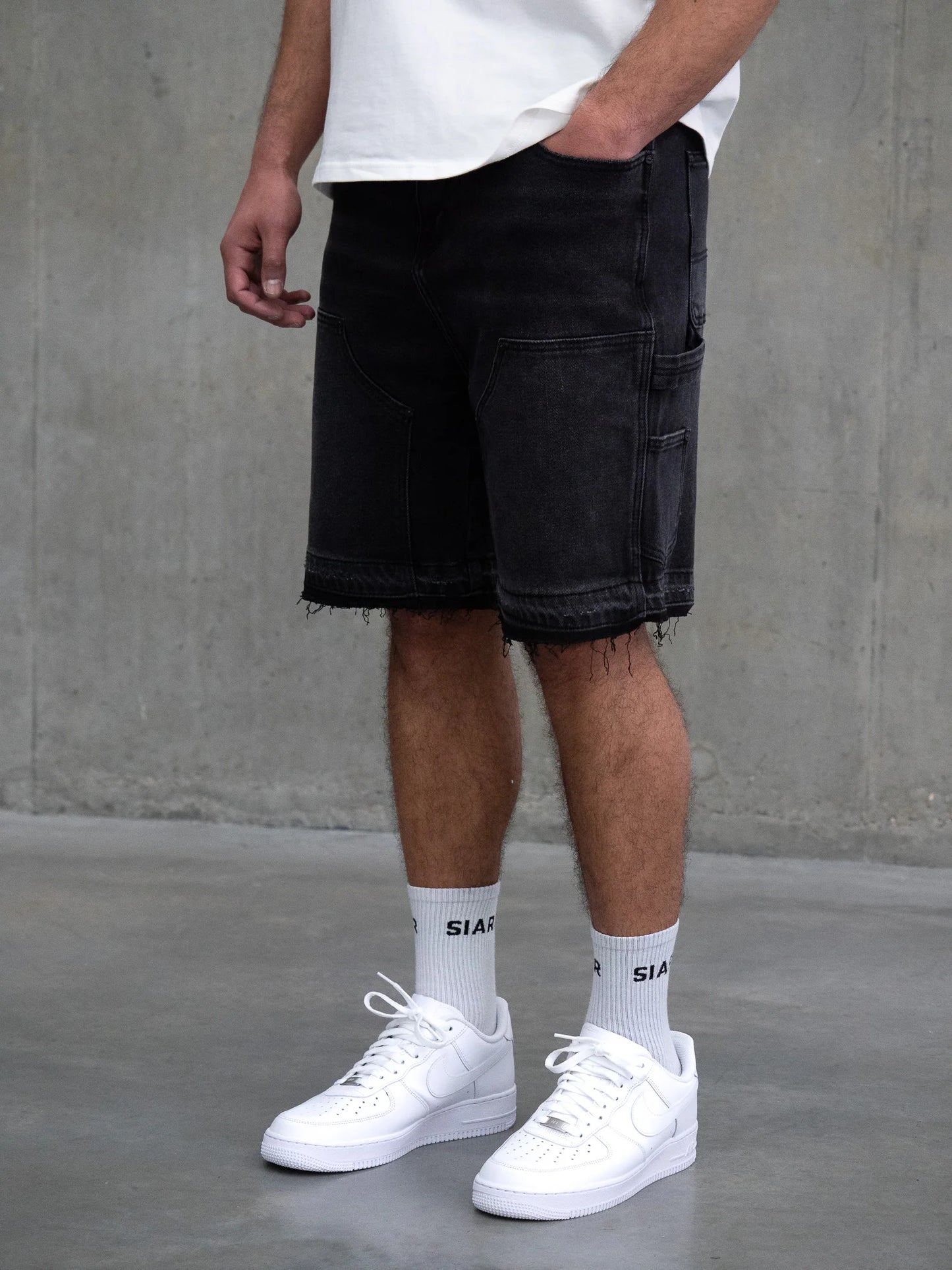 Siarr Carpenter Shorts Black