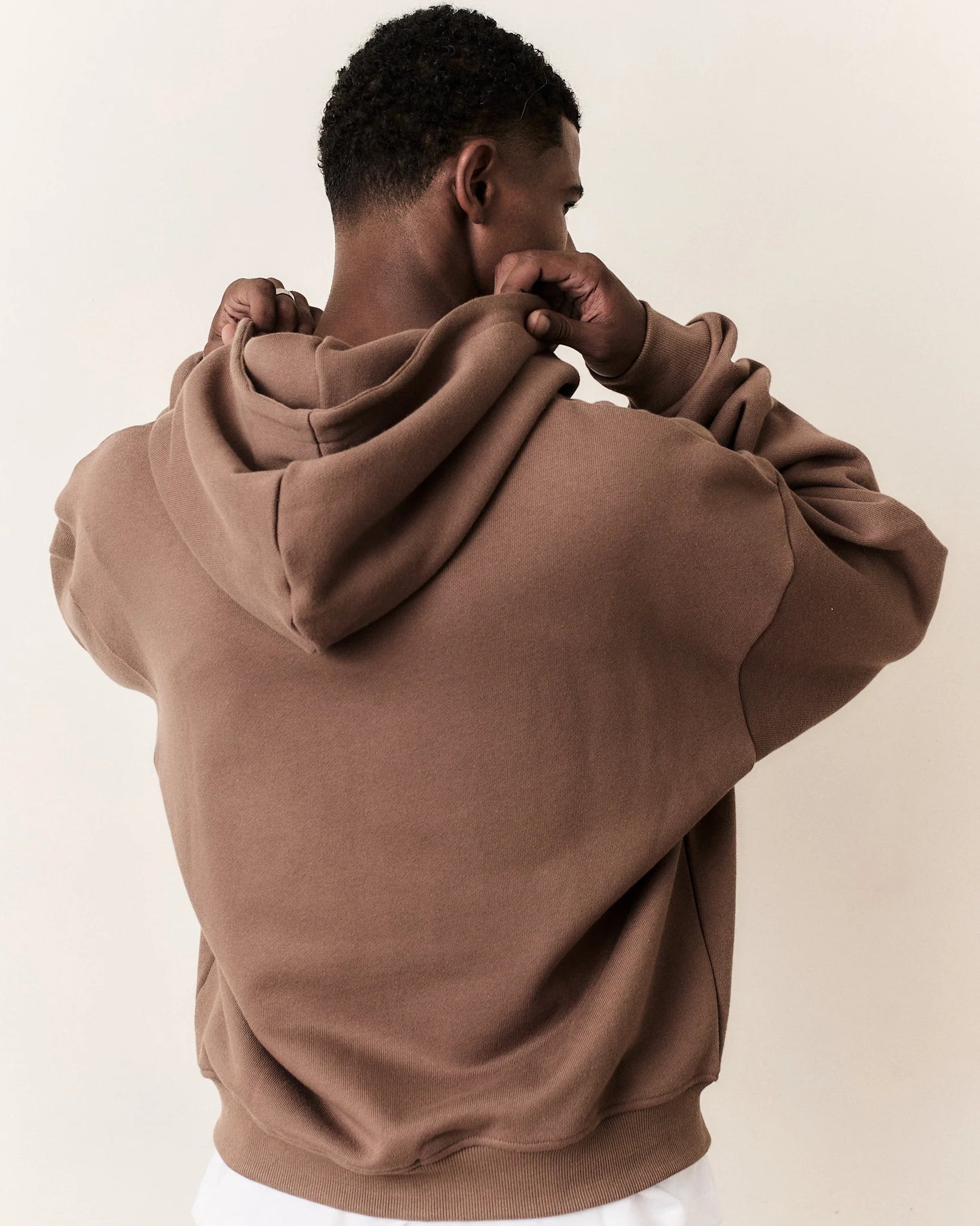 Coszus Embroidered Zip Hoodie Brown