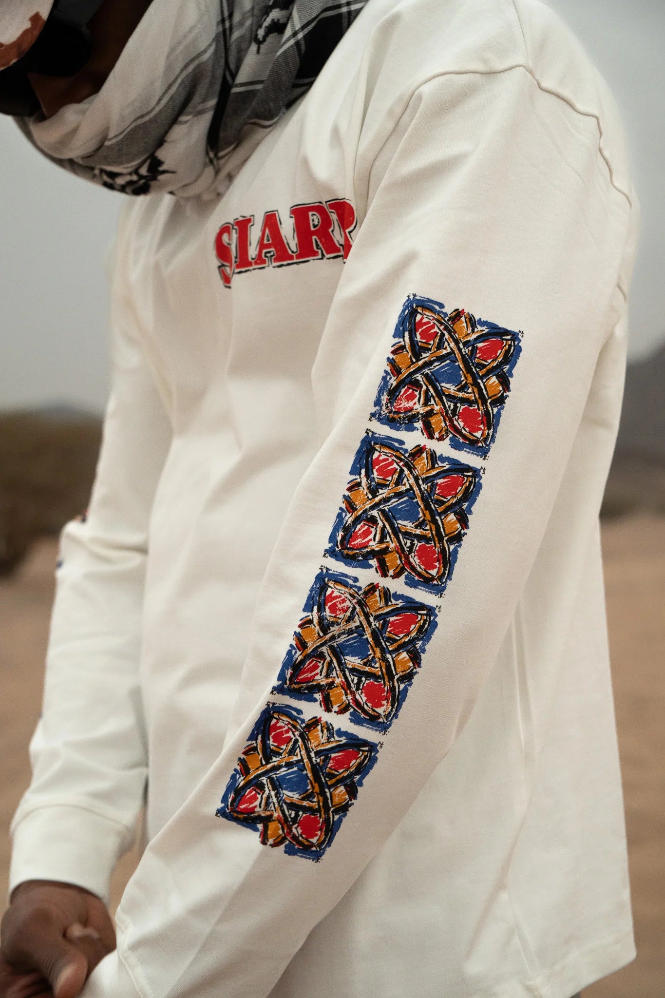 Siarr Floral Longsleeve Tee White