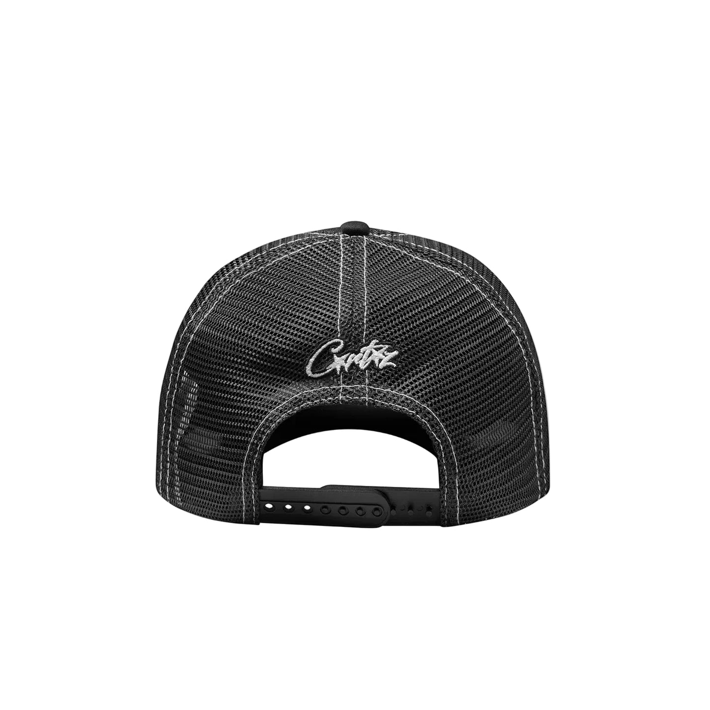 Corteiz Outline Trucker Cap Black