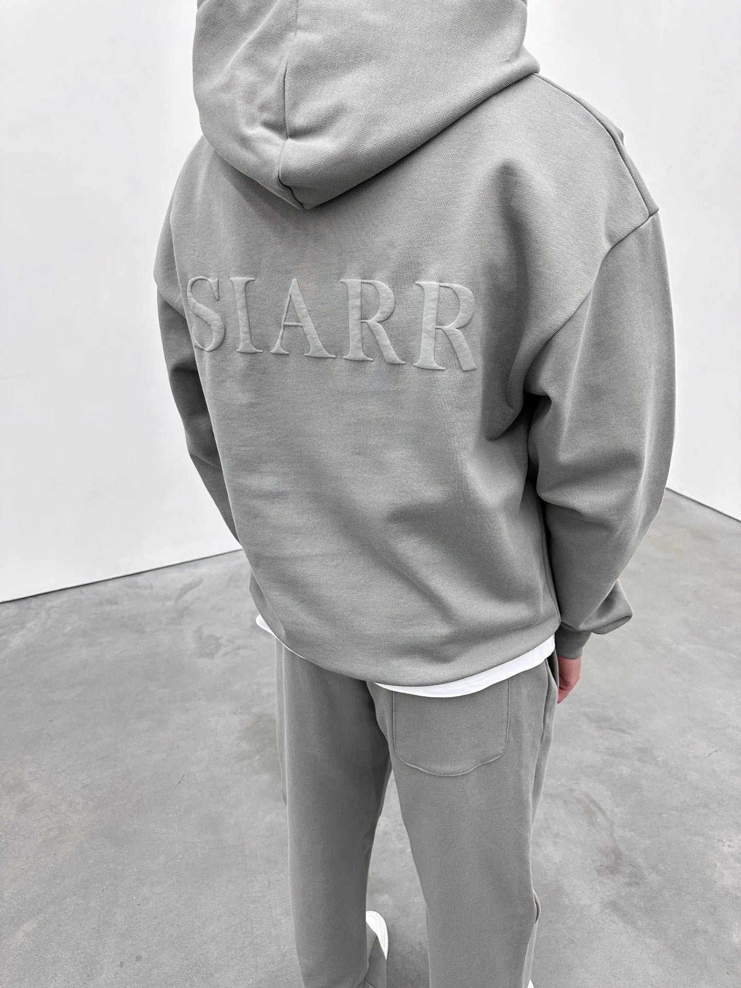 Siarr Puff Hoodie Dove Grey