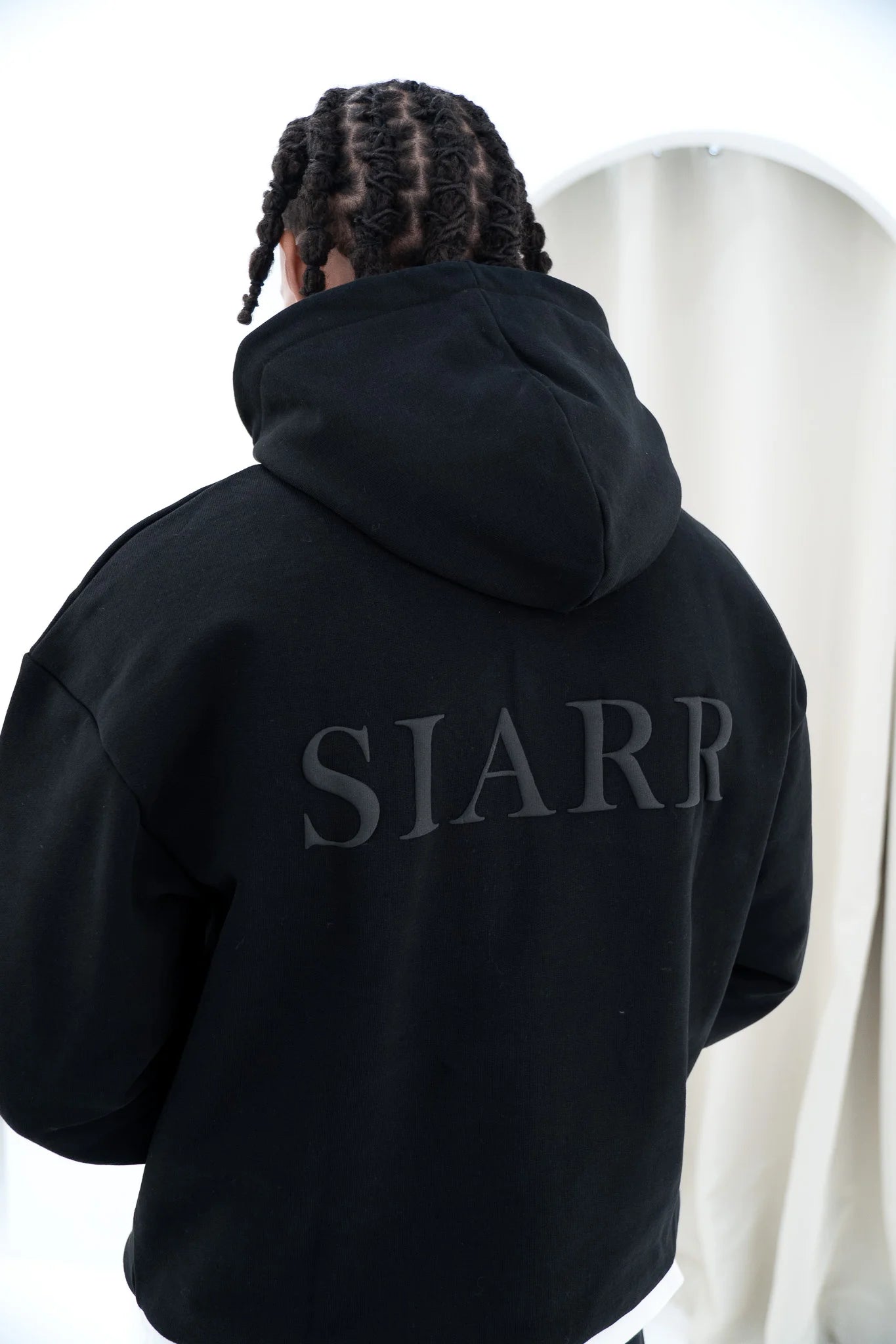Siarr Puff Hoodie Black