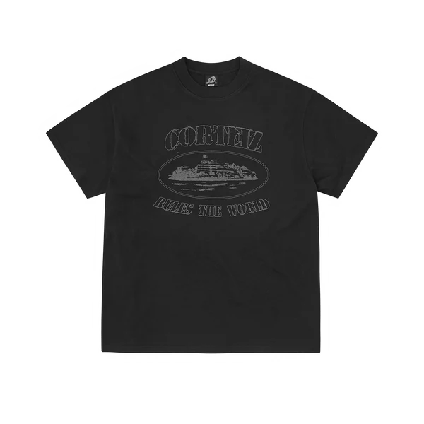 CORTEIZ REFLECTIVE ALCATRAZ TEE BLACK (NEW BLANK)
