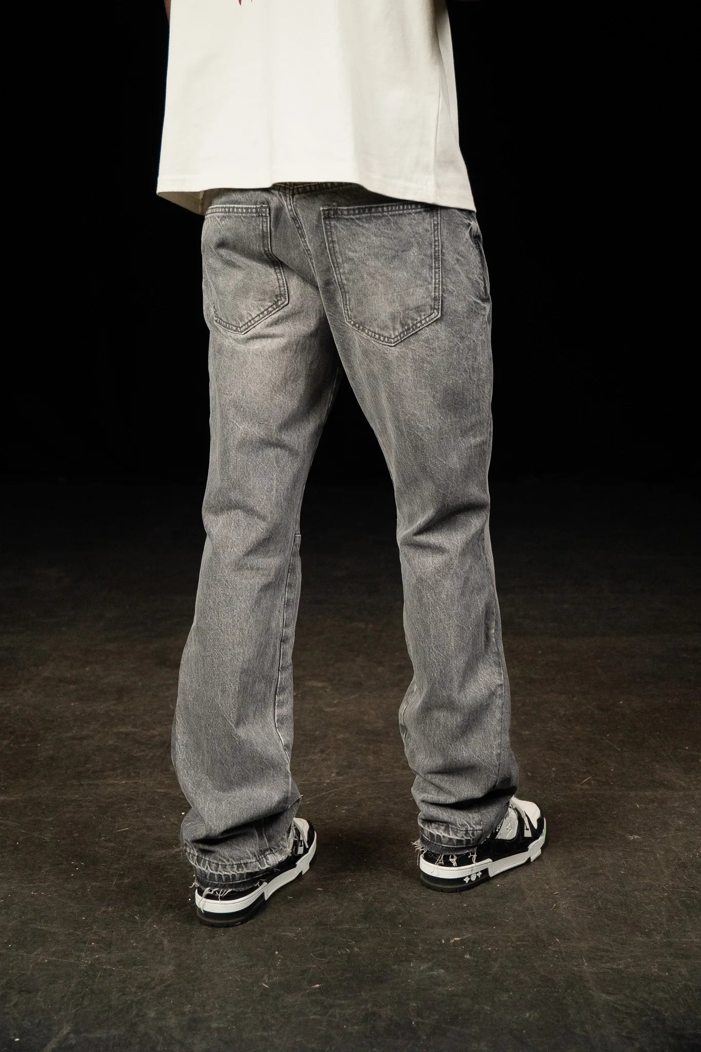 Siarr Flared Jeans Triple Grey