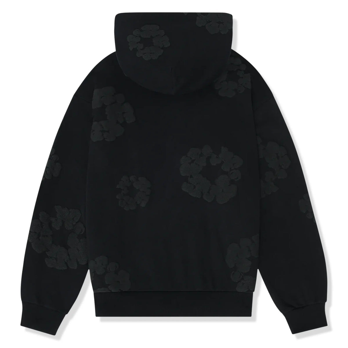 DENIM TEARS WREATH HOODIE MONO BLACK