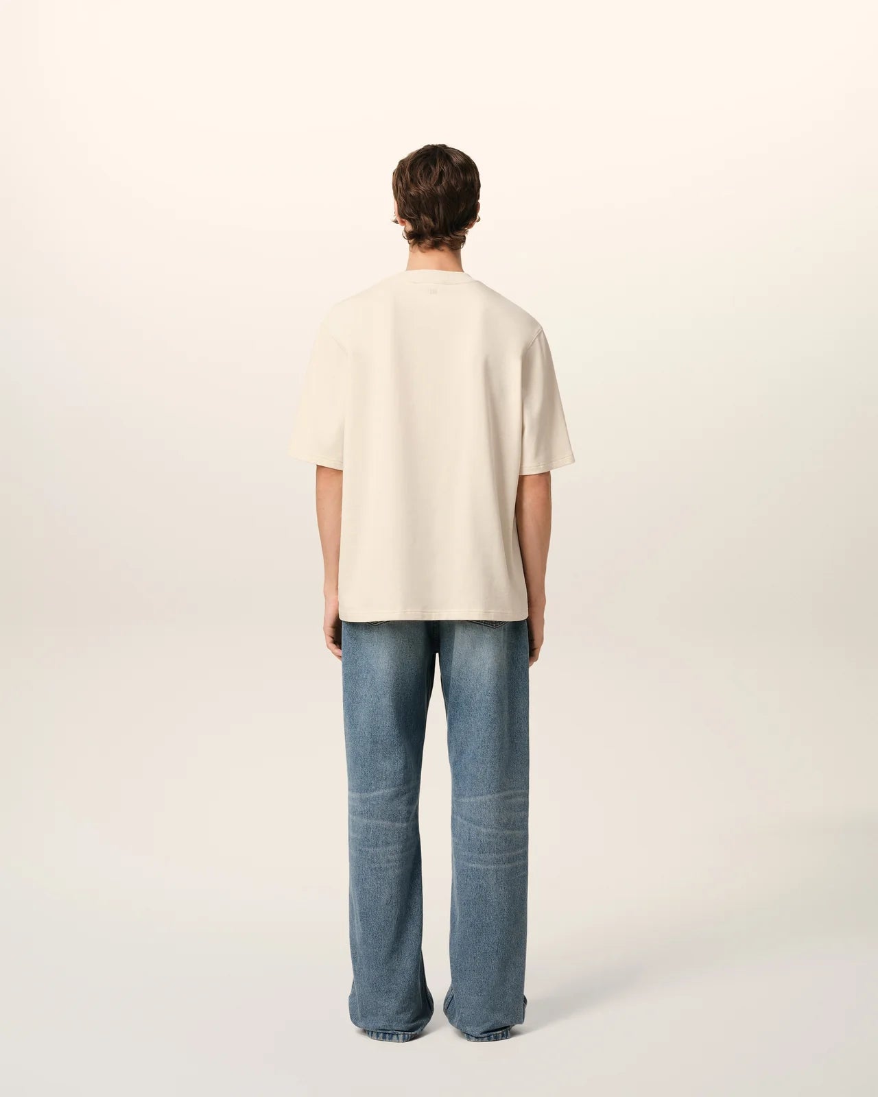 AMI Paris Patch Tee Cream