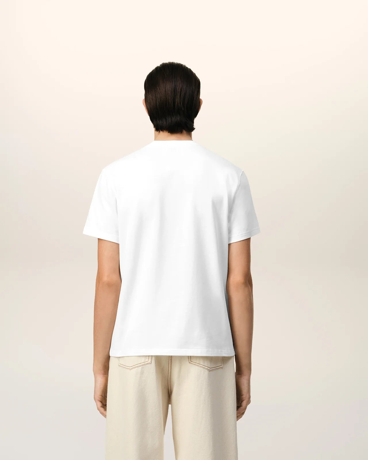 AMI Paris Embossed Tee Off White