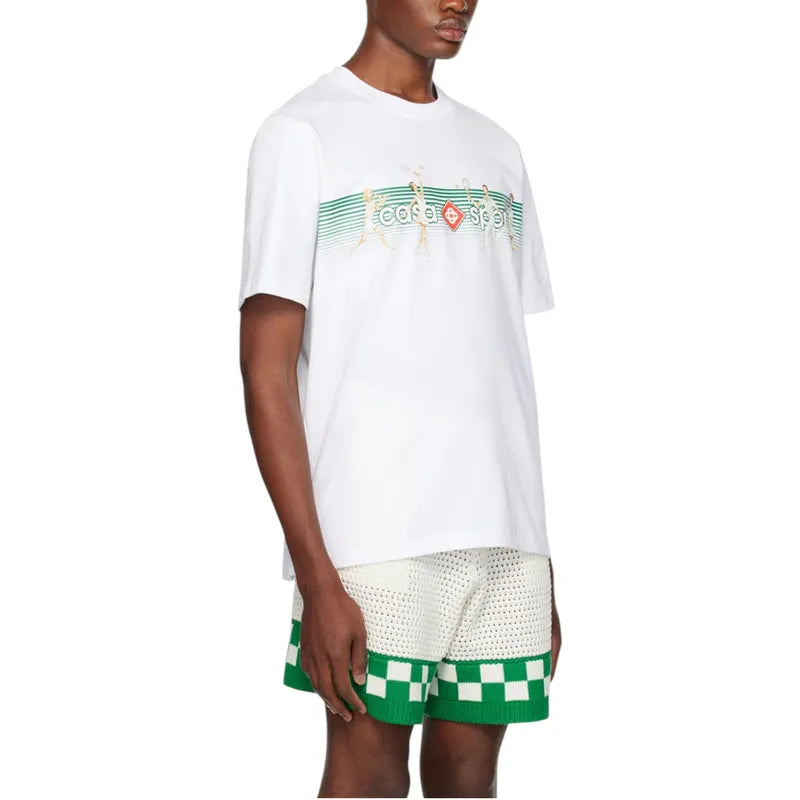 Casablanca Playful Stripes Tee White