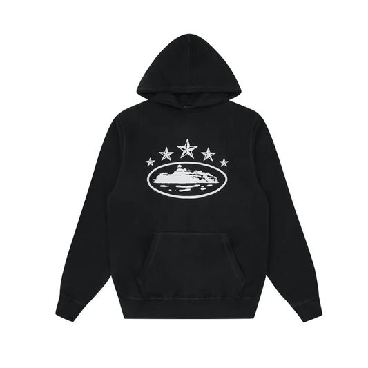 CORTEIZ 5 STARS ALCATRAZ HOODIE BLACK