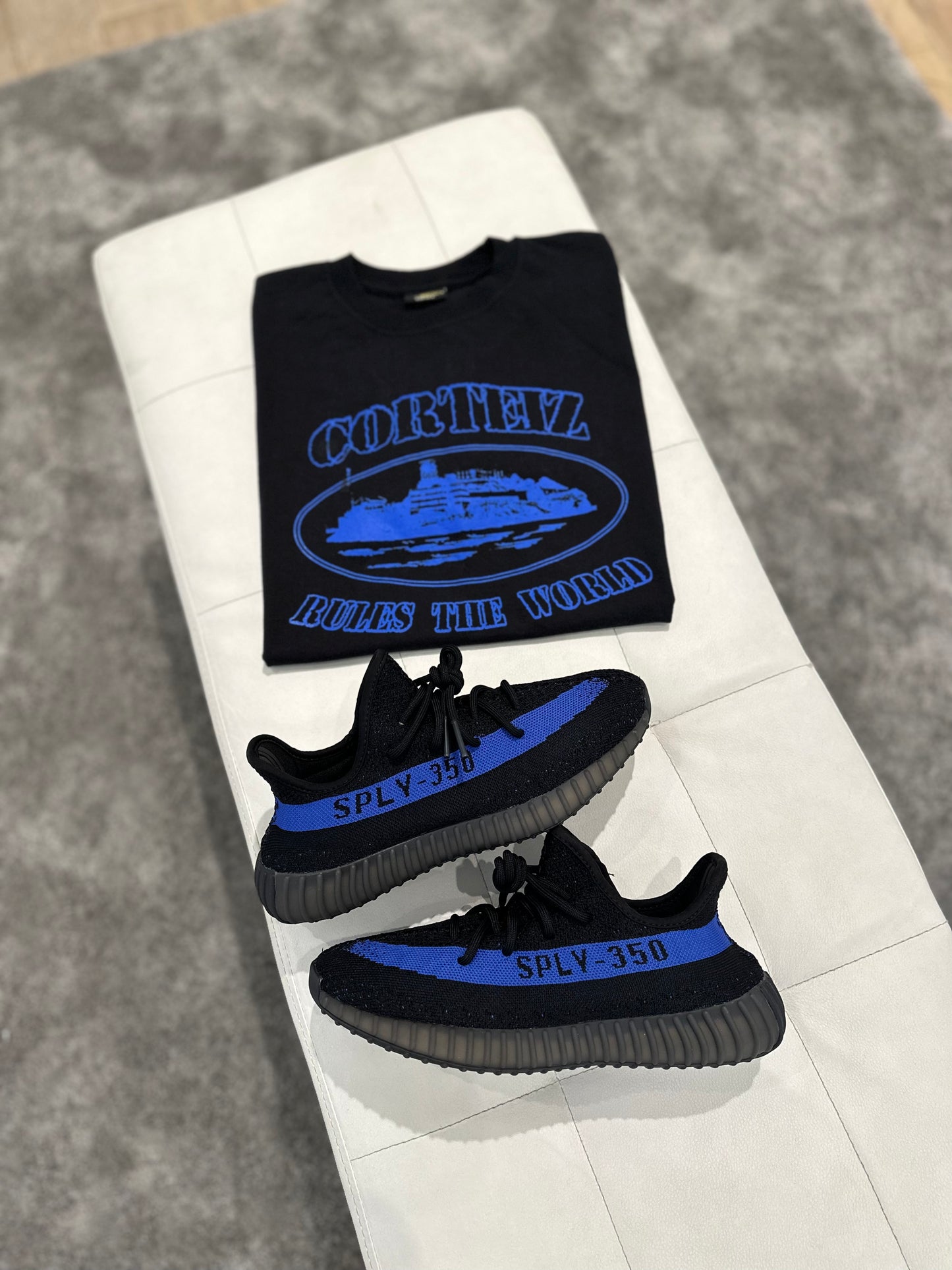 CORTEIZ ALCATRAZ TEE BLACK BLUE (OLD BLANK)