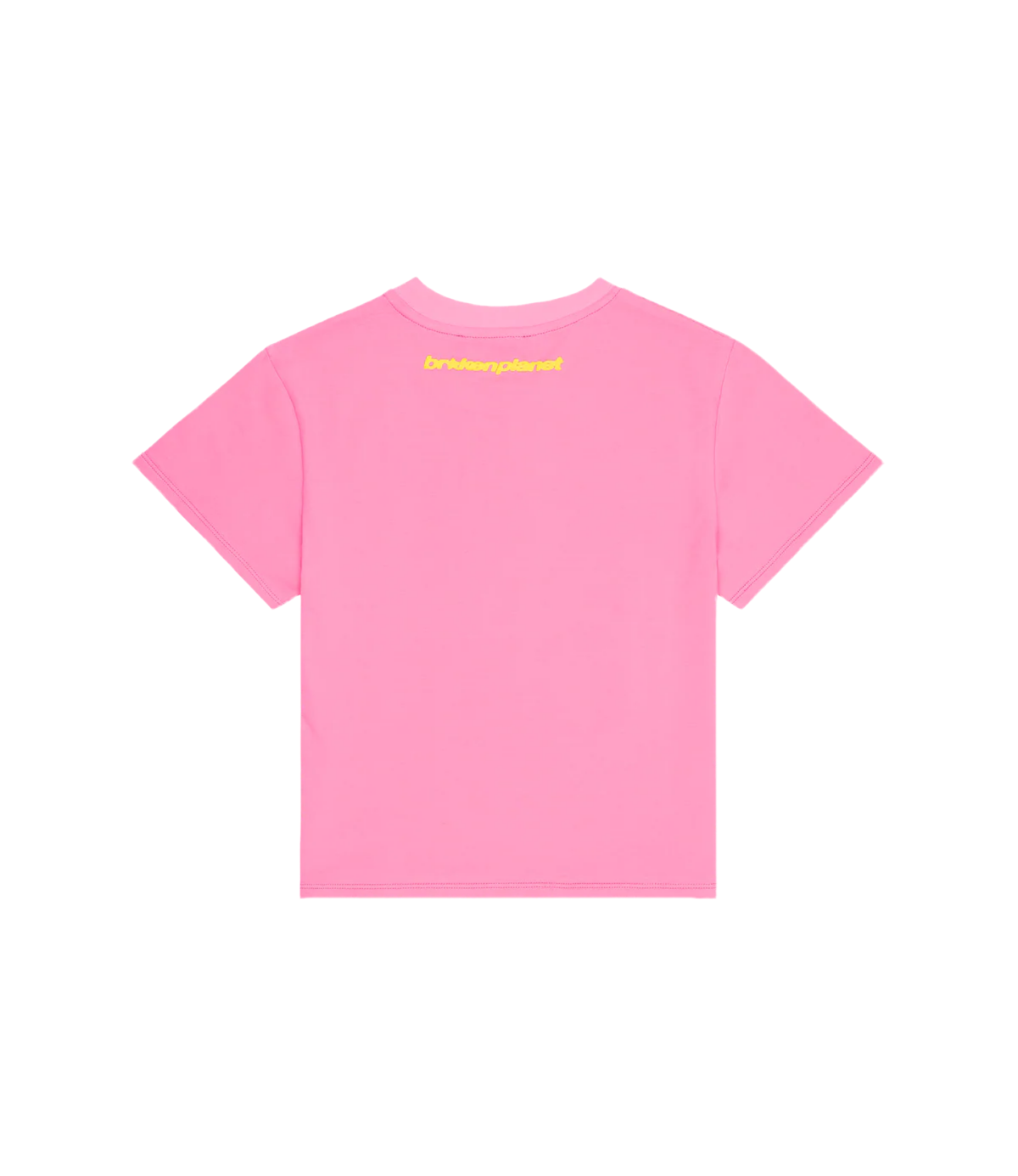 BROKEN PLANET STARGIRL GRAFITTI CROPPED TEE PINK