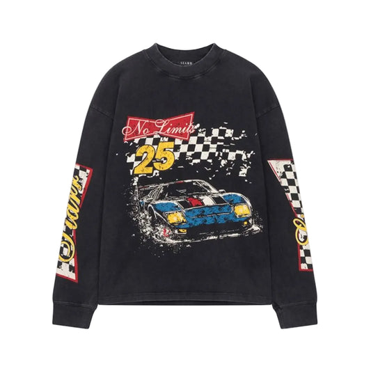 Siarr No Limits Longsleeve Tee Washed Black