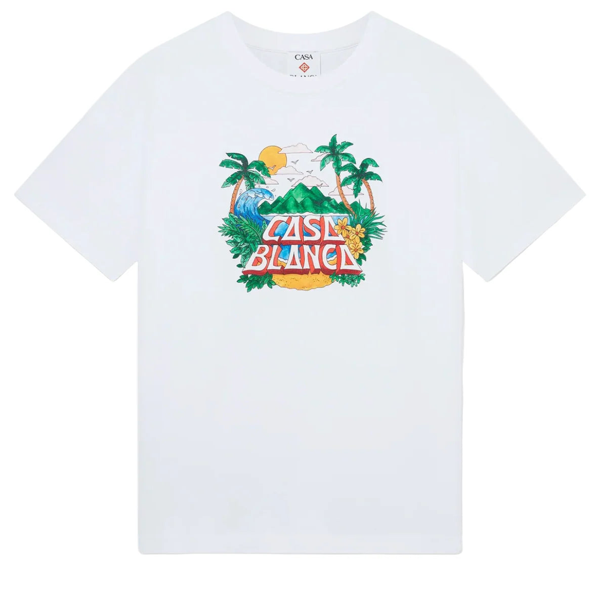 Casablanca Beach Wave Tee White
