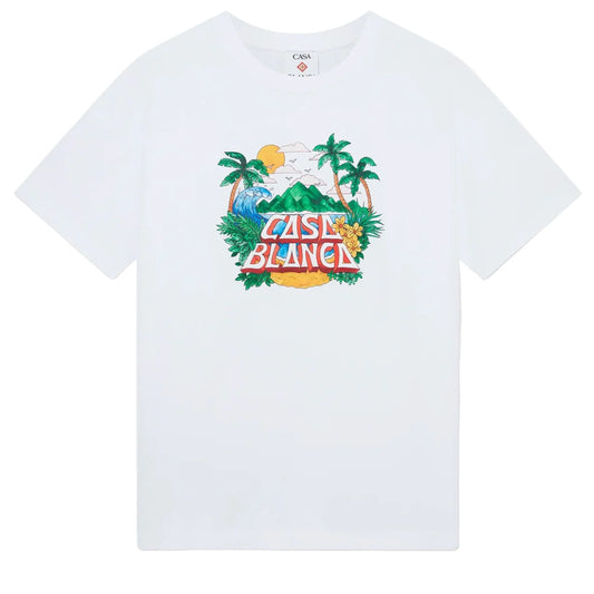 Casablanca Beach Wave Tee White