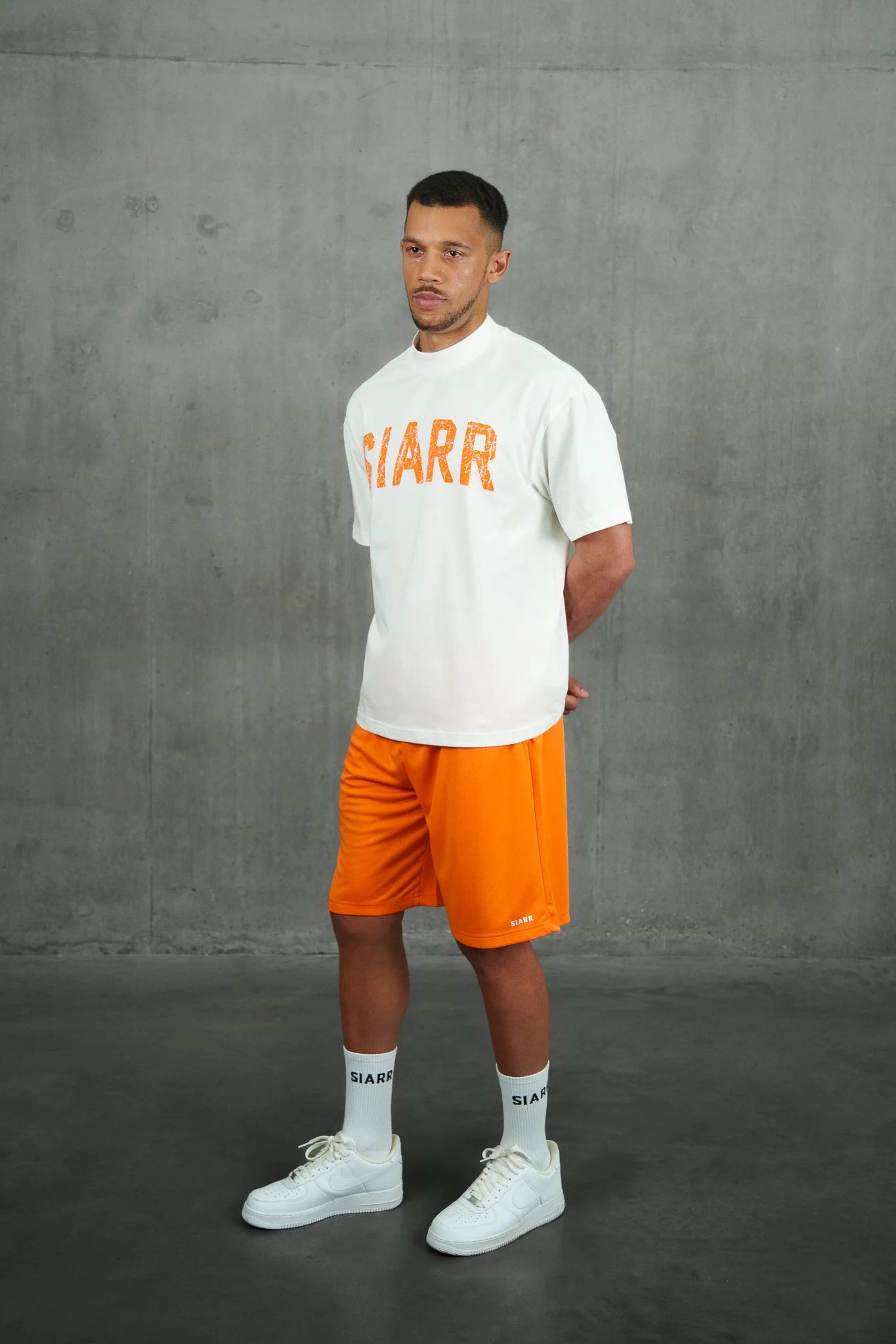 Siarr Scribble Tee White Orange