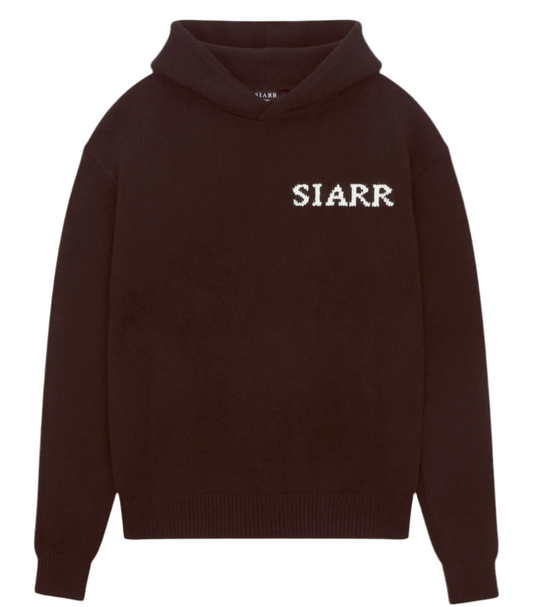 Siarr Knit Hoodie Brown