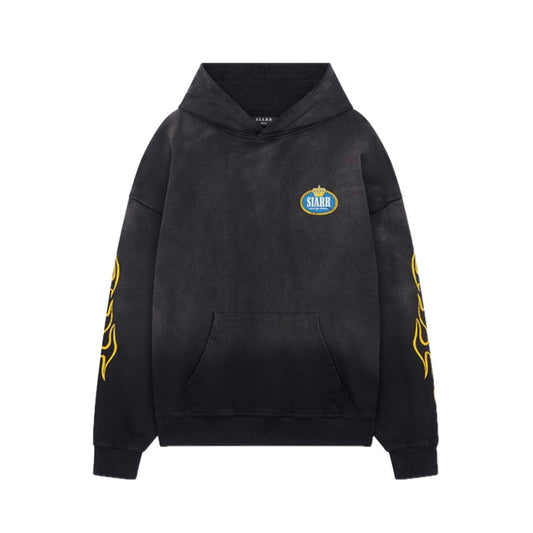 Siarr Crown Hoodie Washed Black
