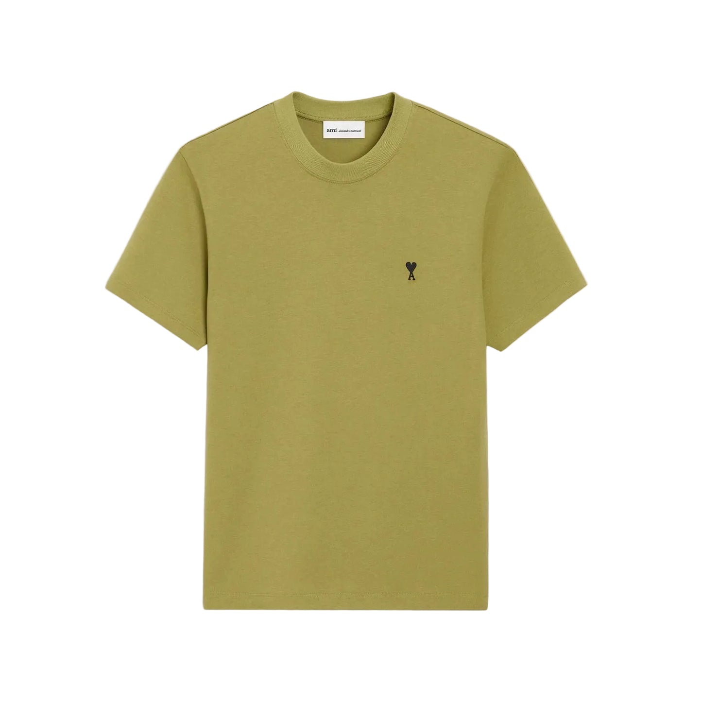 AMI Paris Embroidered Tee Olive Green