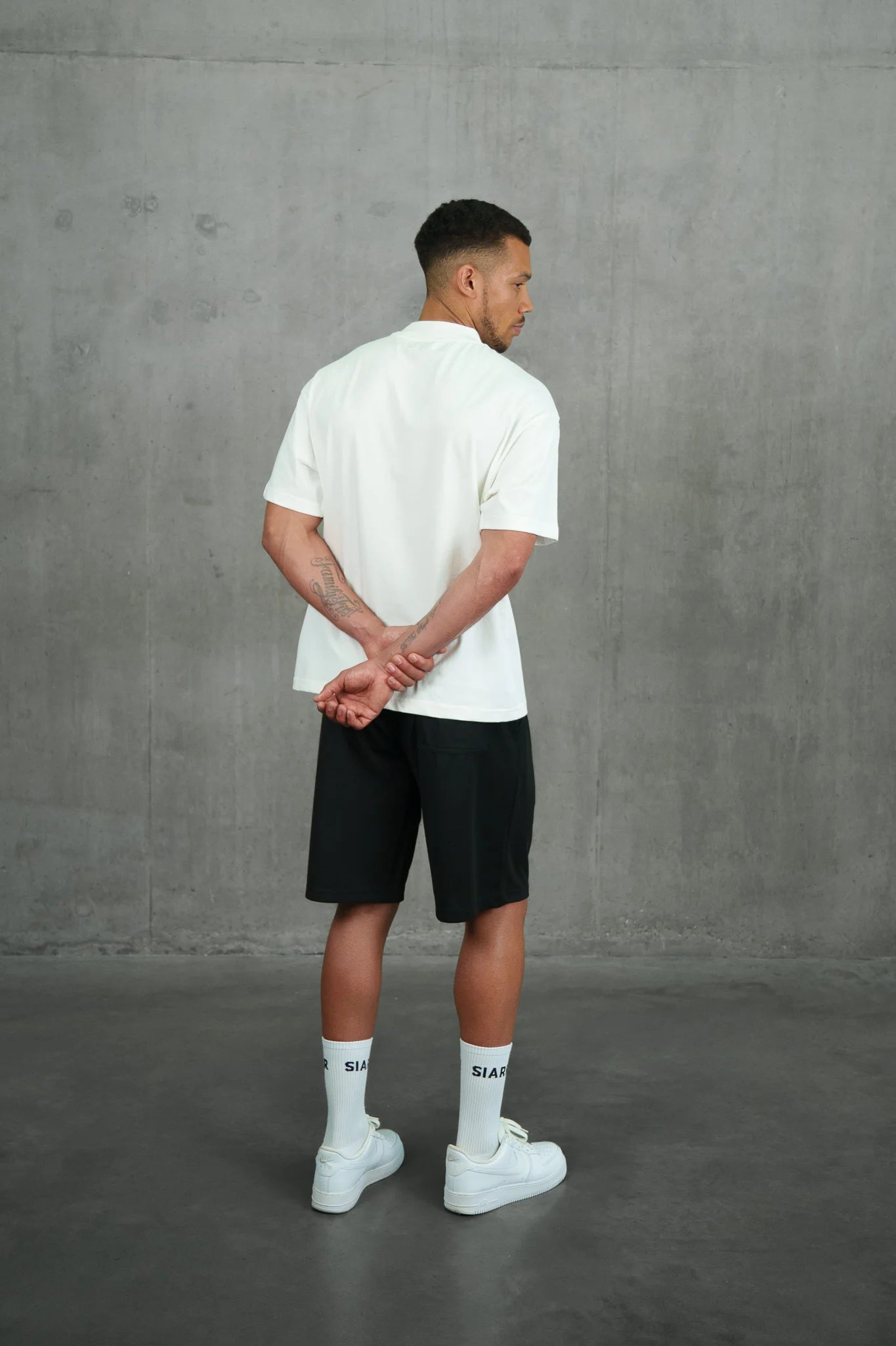 Siarr Scribble Tee White Black
