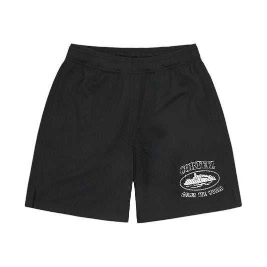 CORTEIZ RTW ALCATRAZ MESH SHORTS BLACK