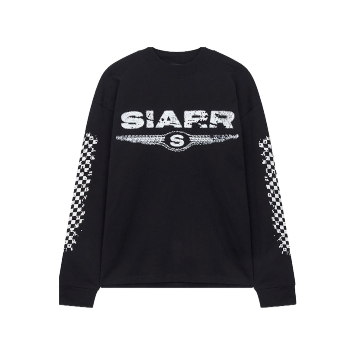 Siarr Chequered Longsleeve Tee Black