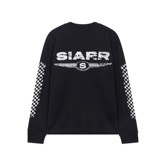Siarr Chequered Longsleeve Tee Black