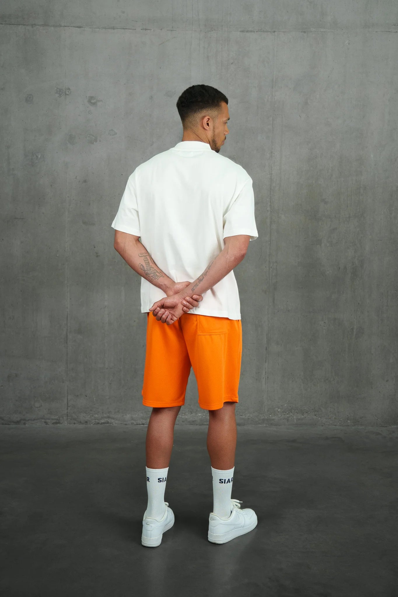 Siarr Scribble Tee White Orange